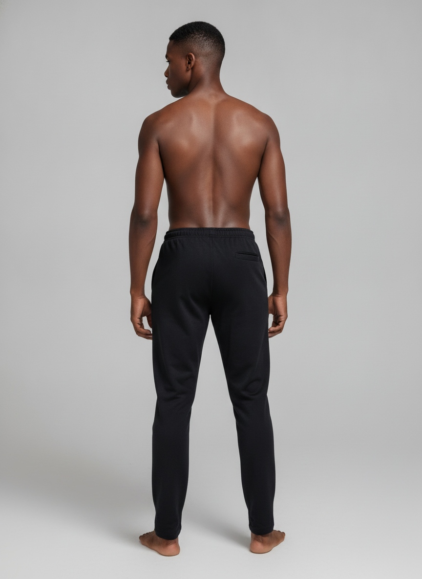 Men’s Premium Cotton Track Pant – Black